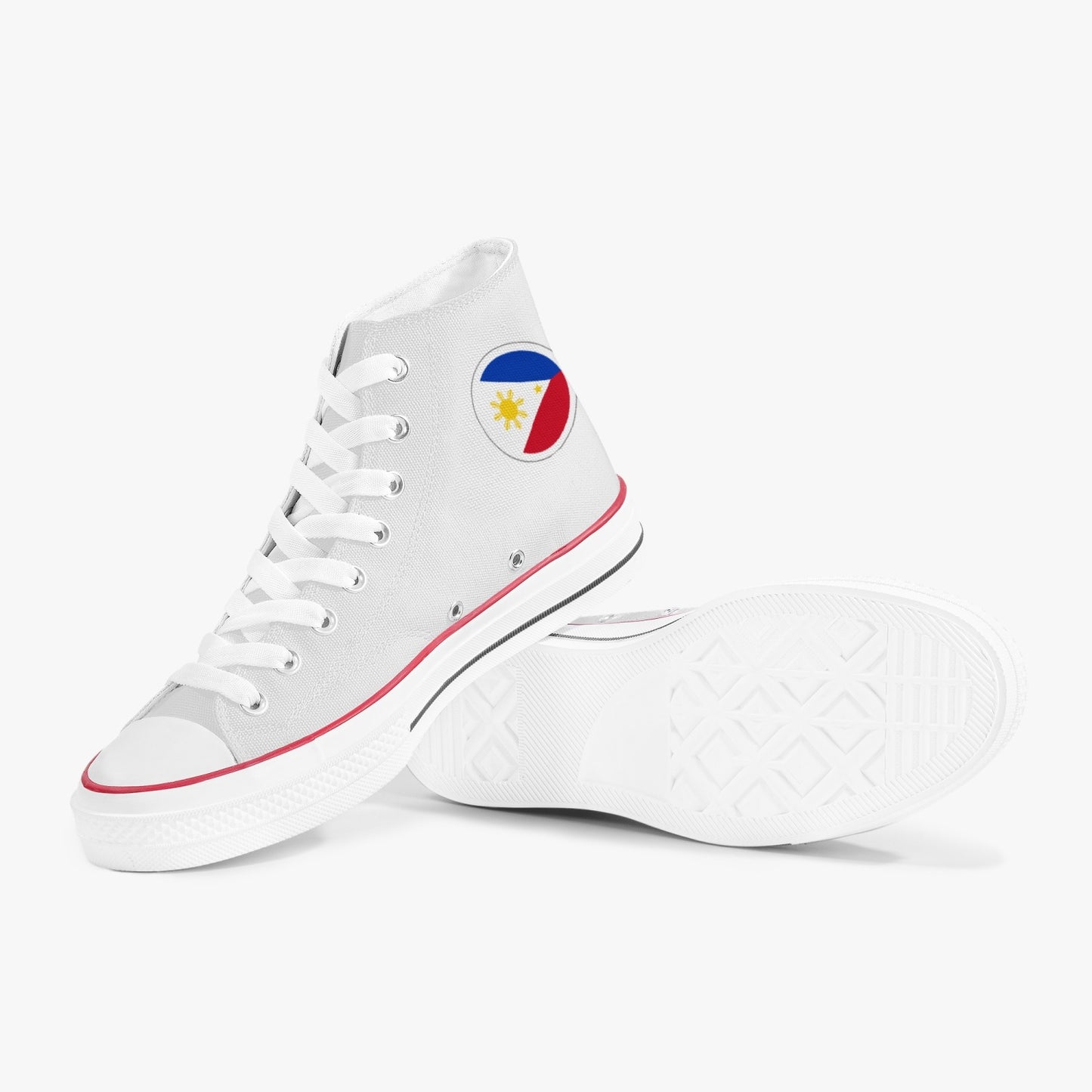 Philippines Classic Canvas High Tops (White) - Men's & Women's