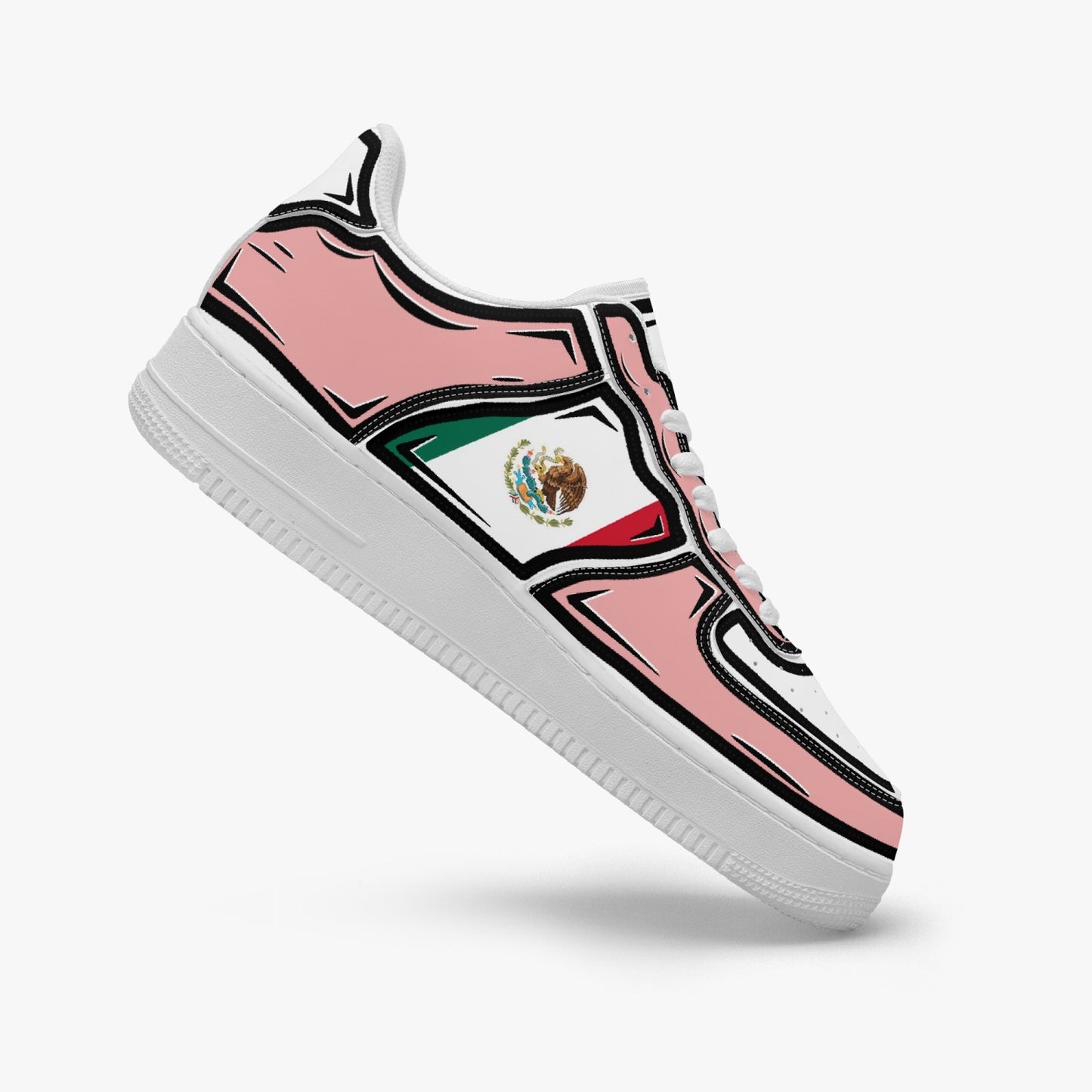 Mexico Cartoon Force 1 Low Tops (Pink) - Men's & Women's