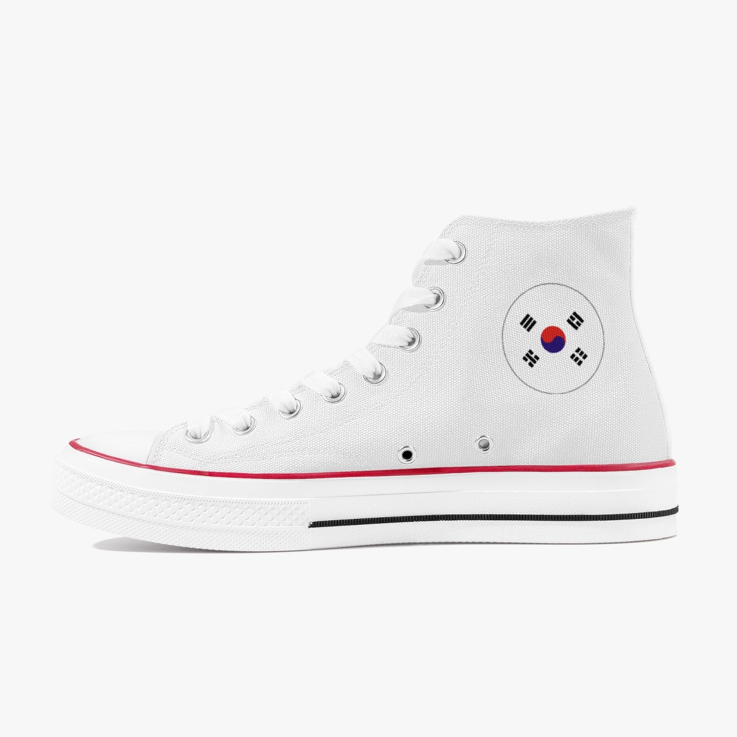 South Korea Classic Canvas High Tops (White) - Men's & Women's