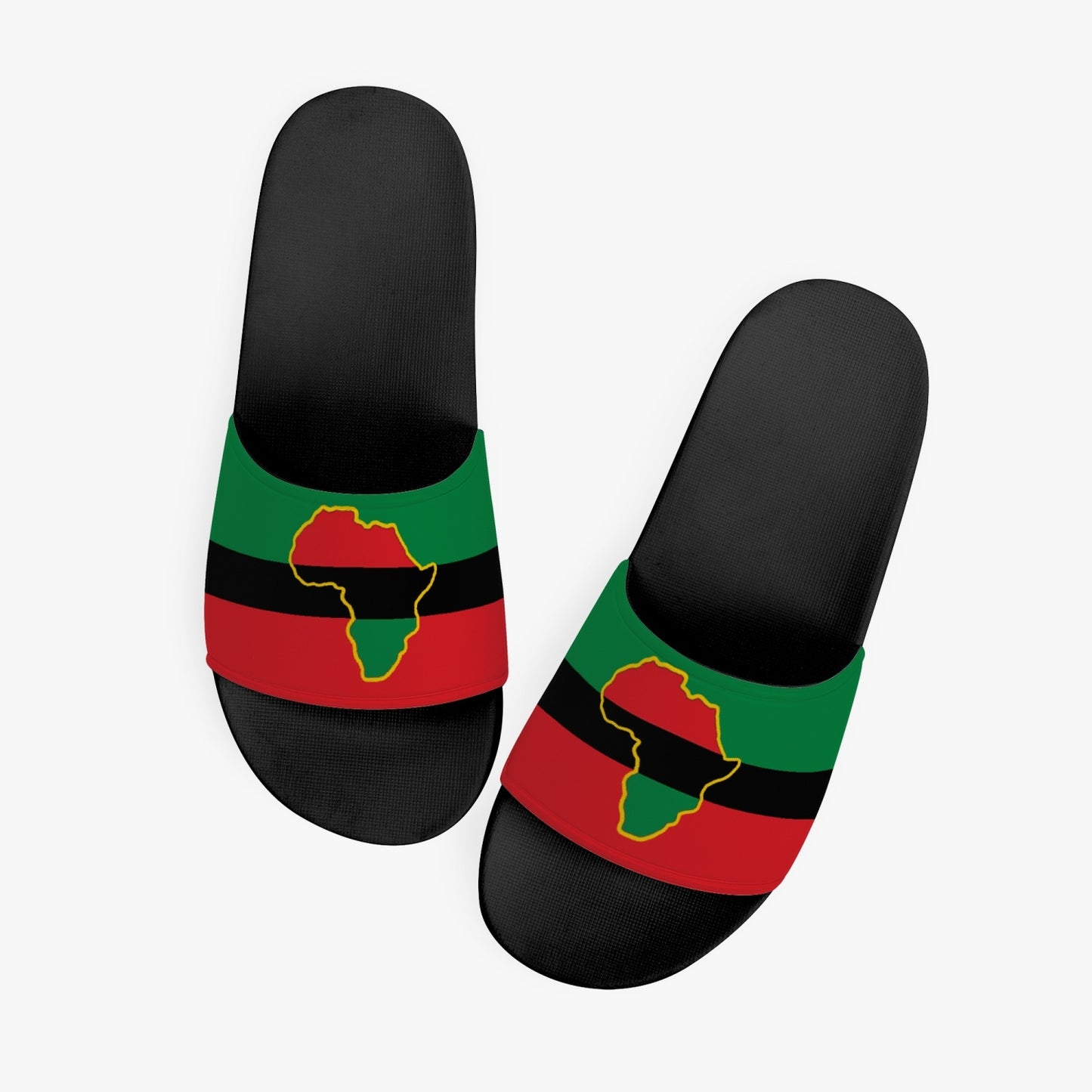 African Pride Slides (Black Sole) - Men's & Women's