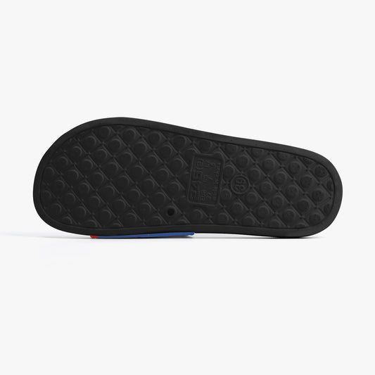 Puerto Rico Flag Slides (Black Sole) - Men's & Women's