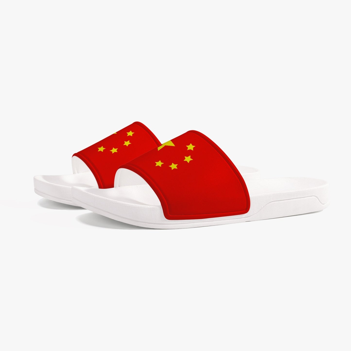 China Flag Slides (White Sole) - Men's & Women's