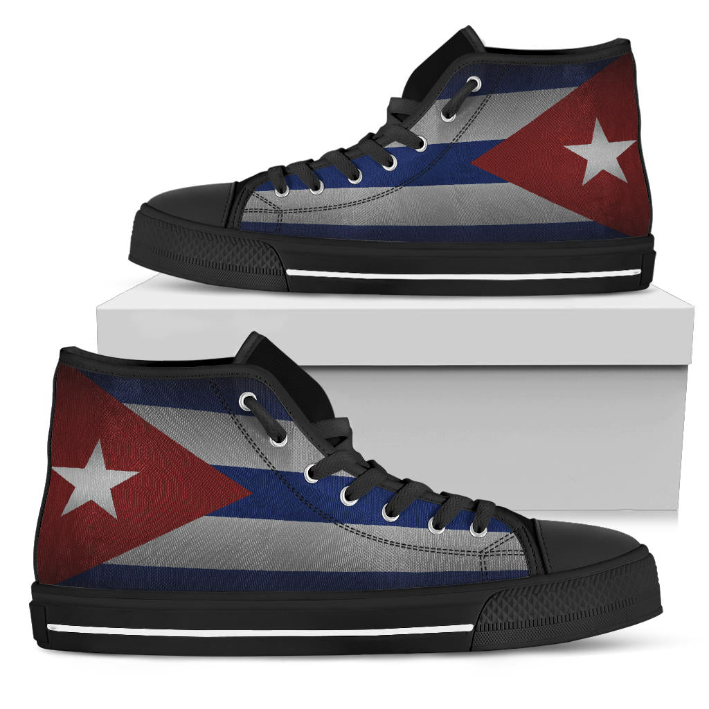 Cuba Flag Canvas Shadow High Tops - Men's & Women's