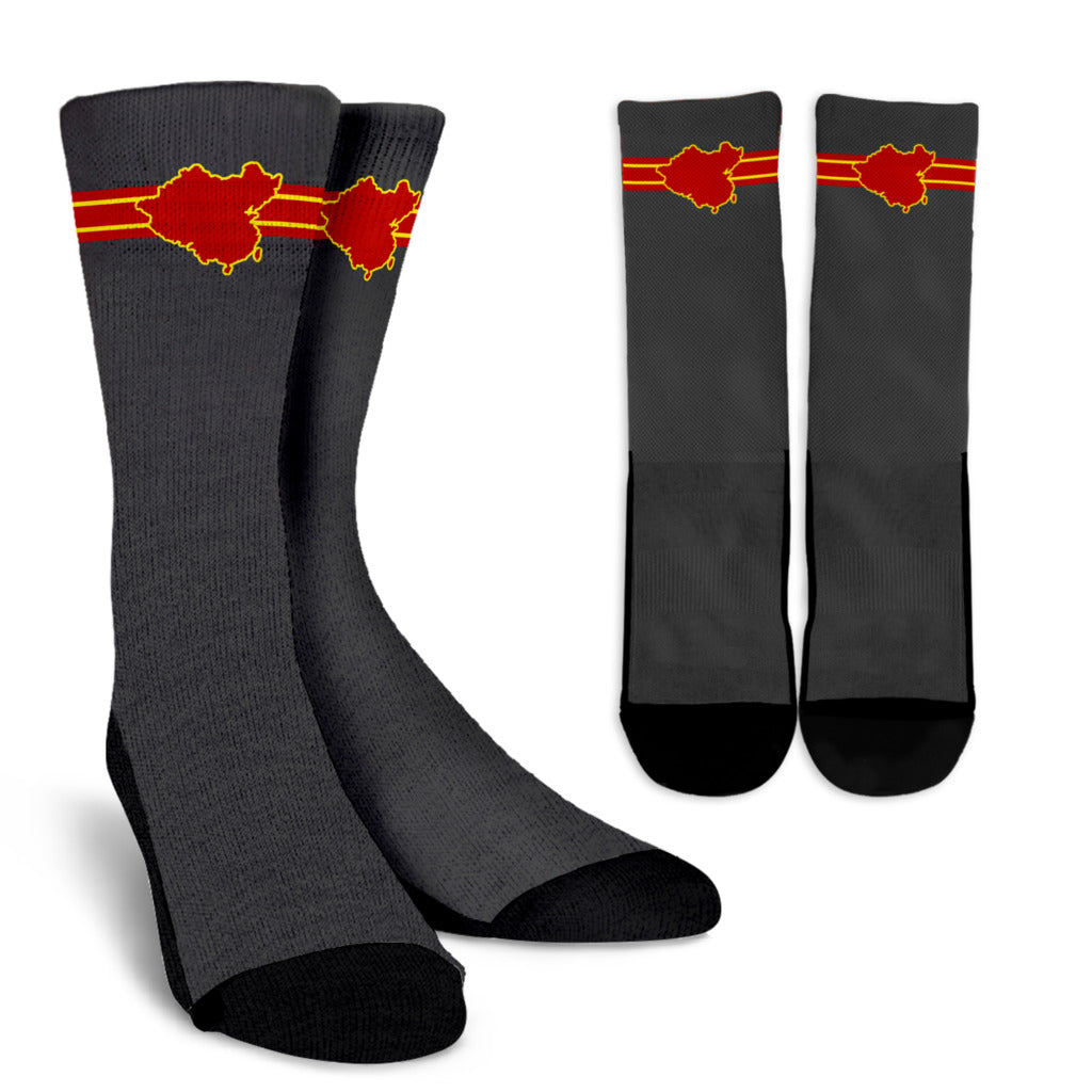 China Tribute Crew Socks
