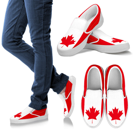 Canada Flag Canvas Slip-Ons - Men's & Women's