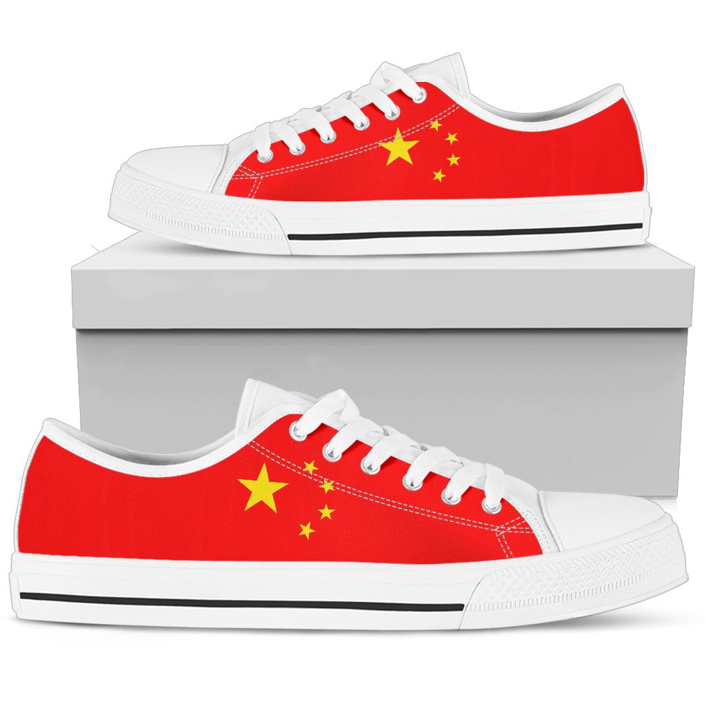China Flag Canvas Low Tops - Men's & Women's
