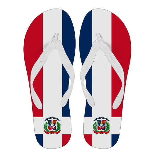 Dominican Republic Flag Flip Flops - Men's & Women's