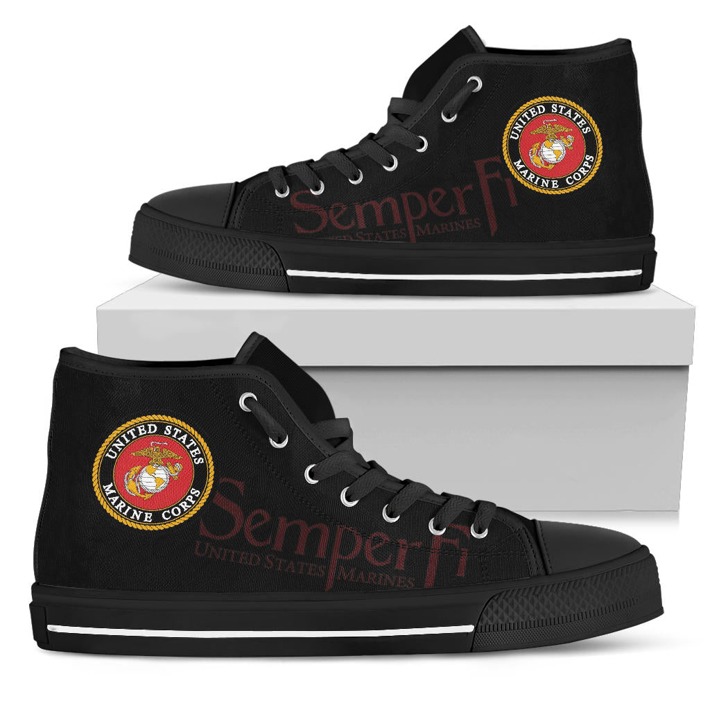 US Marines Tribute Canvas High Tops - Men's & Women's