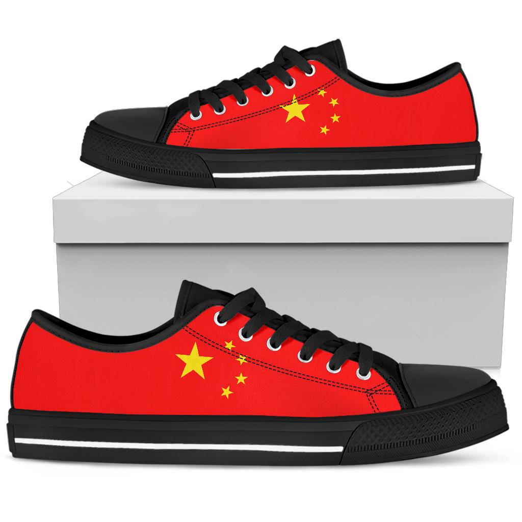 China Flag Canvas Low Tops - Men's & Women's