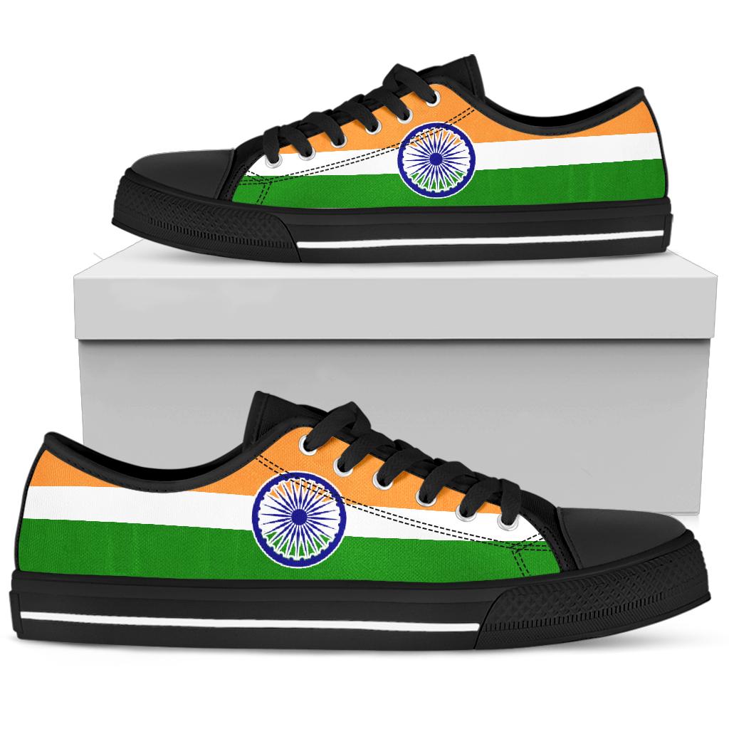 India Flag Canvas Low Tops - Men's & Women's