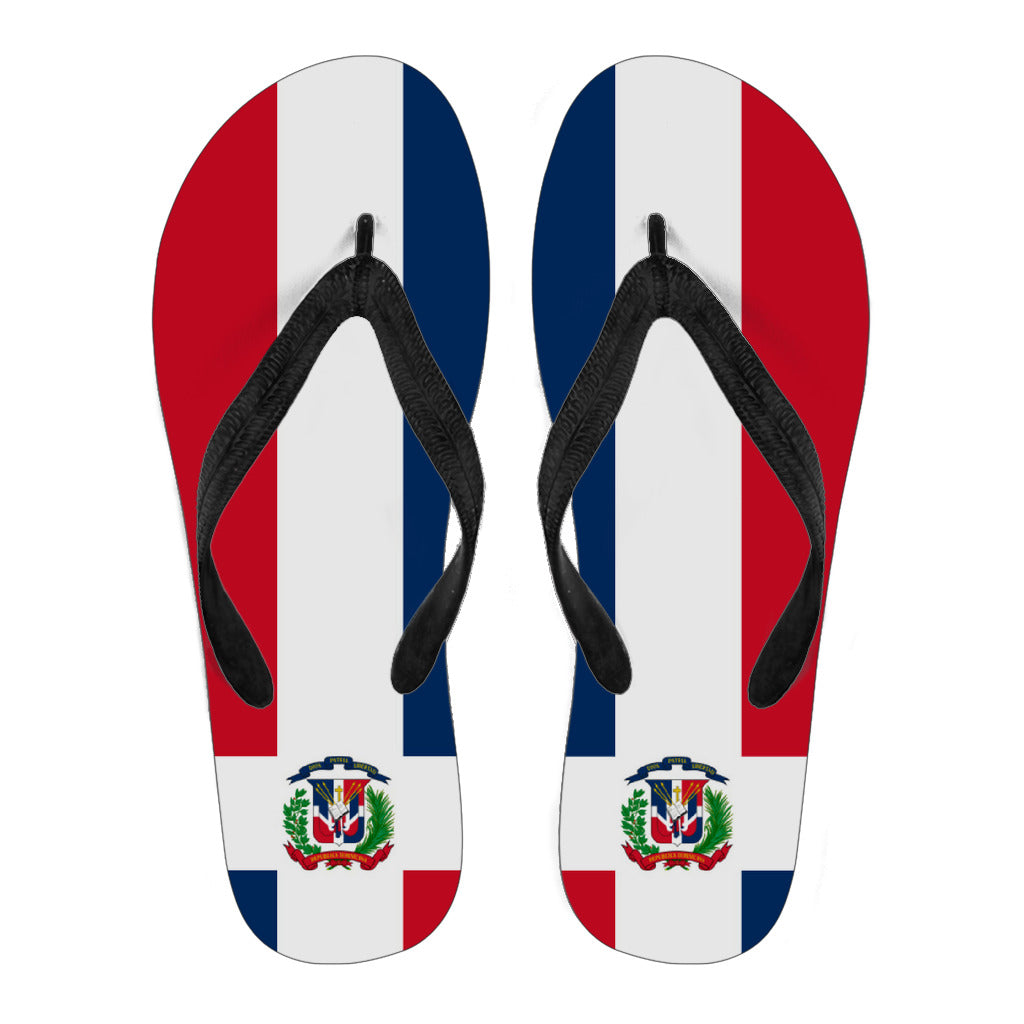 Dominican Republic Flag Flip Flops - Men's & Women's