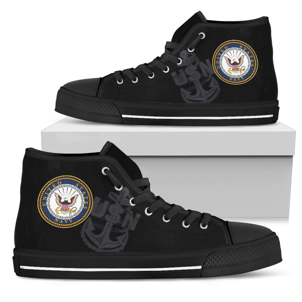 US Navy Tribute Canvas High Tops - Men's & Women's