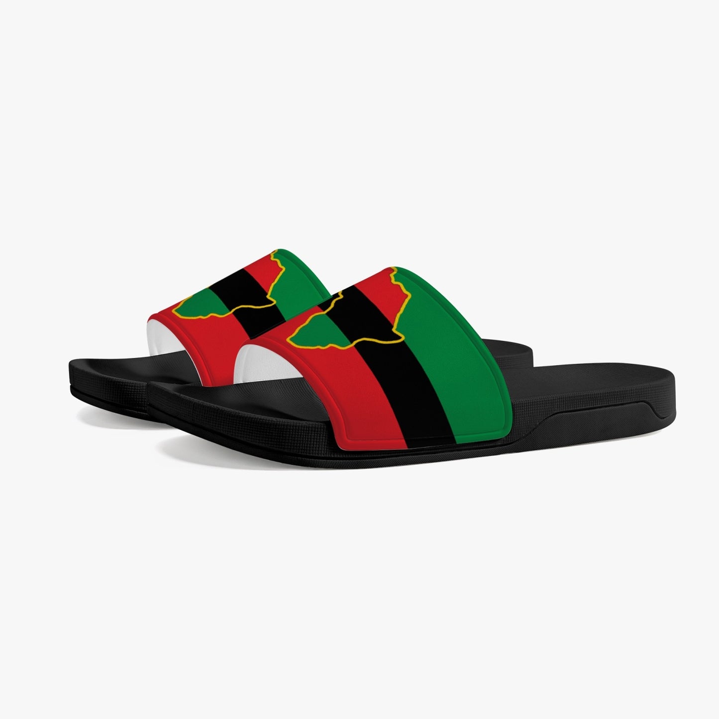 African Pride Slides (Black Sole) - Men's & Women's