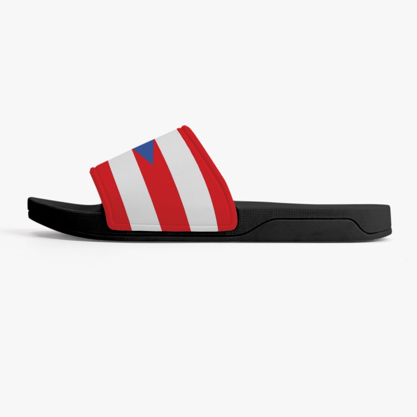Puerto Rico Flag Slides (Black Sole) - Men's & Women's