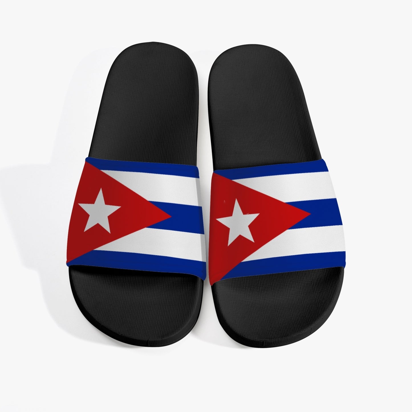 Cuba Flag Slides (Black Sole) - Men's & Women's