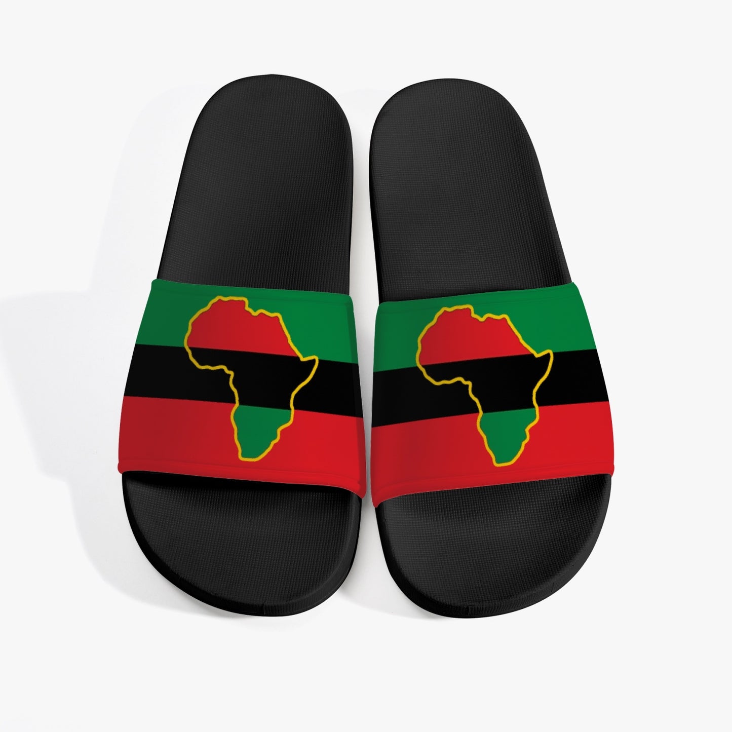 African Pride Slides (Black Sole) - Men's & Women's