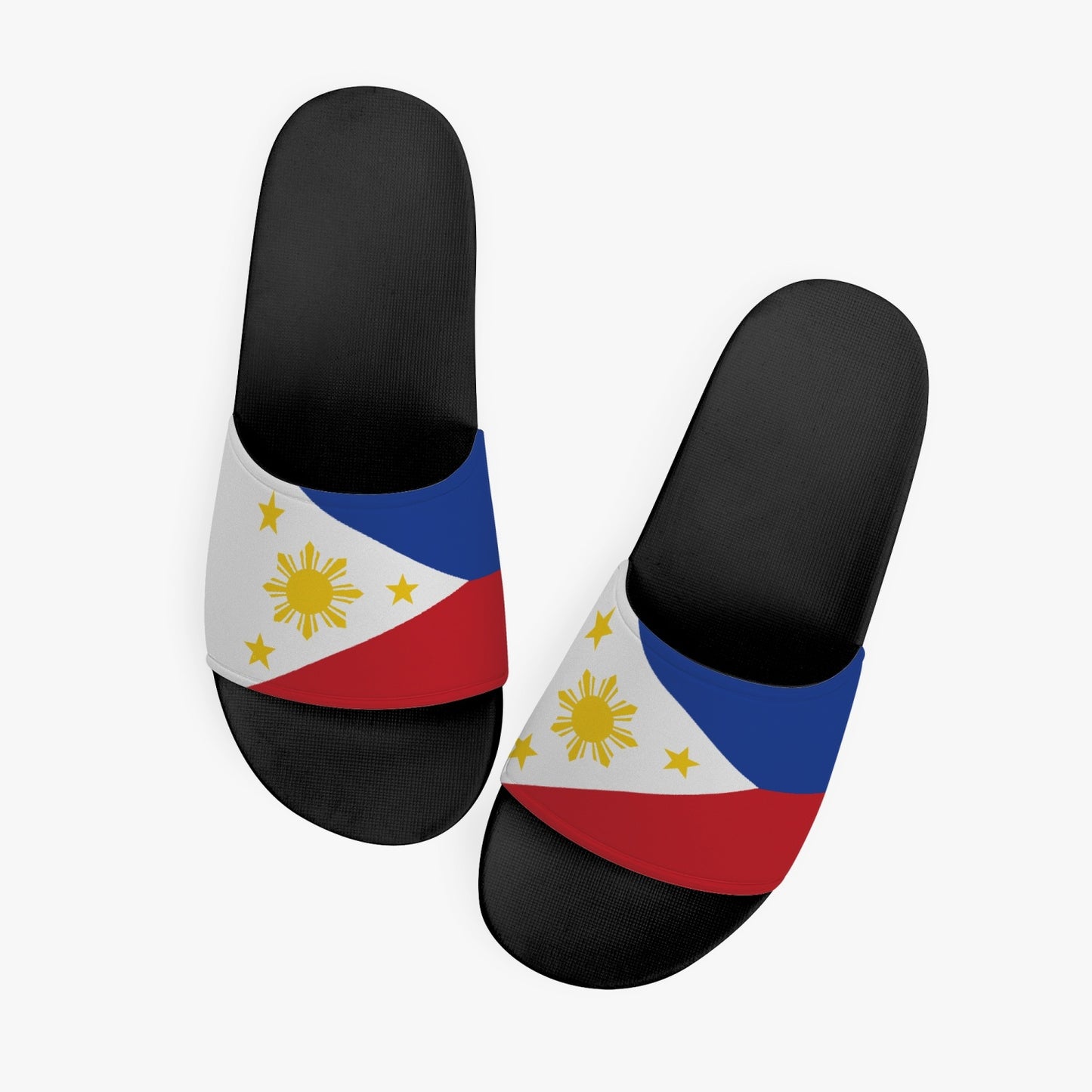 Philippines Flag Slides (Black Sole) - Men's & Women's