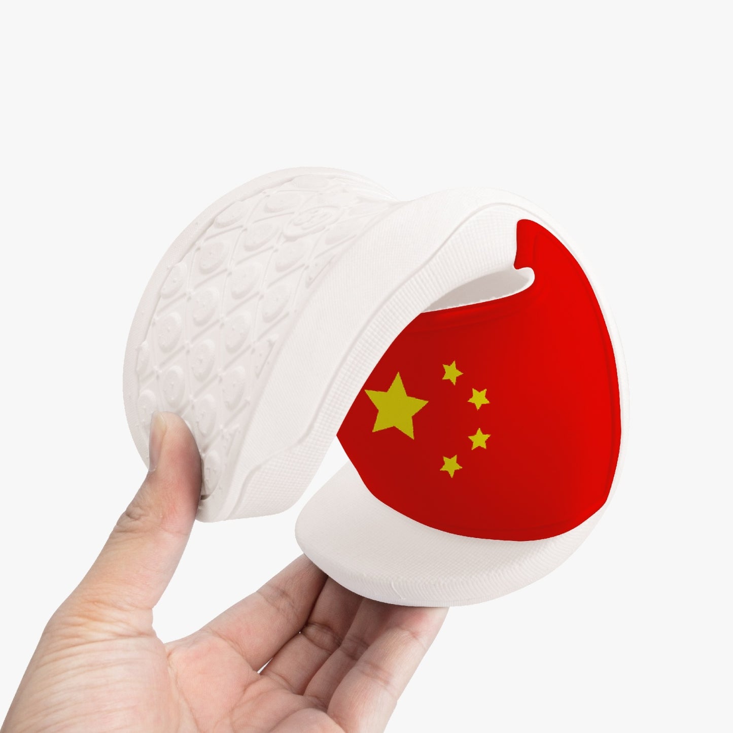 China Flag Slides (White Sole) - Men's & Women's