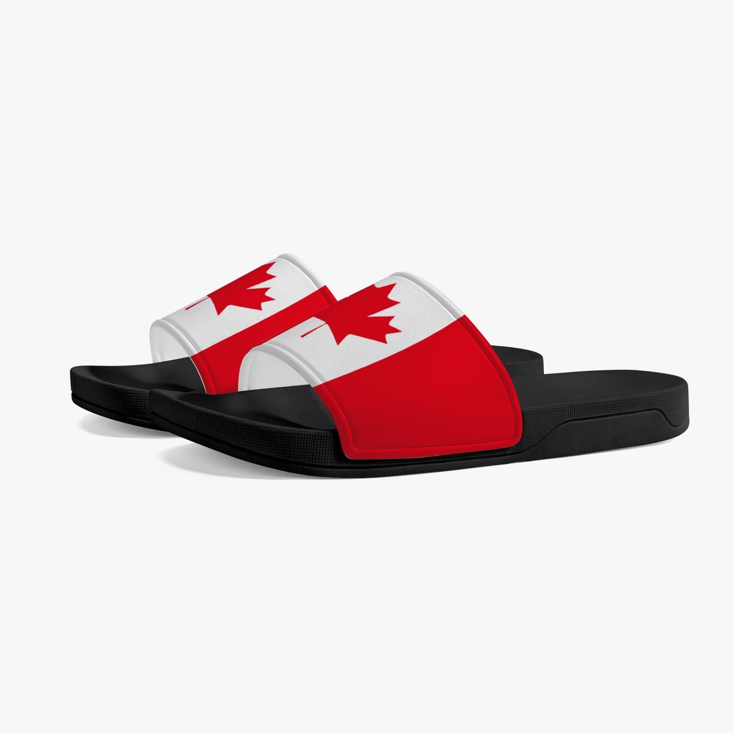 Canada Flag Slides (Black Sole) - Men's & Women's
