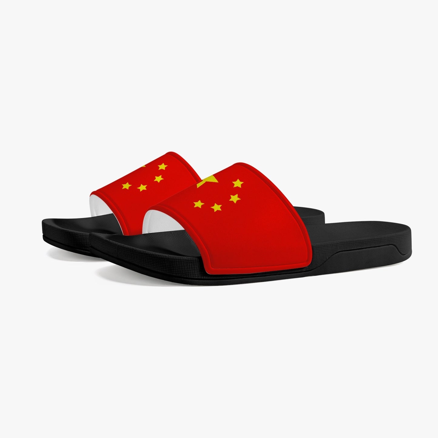 China Flag Slides (Black Sole) - Men's & Women's