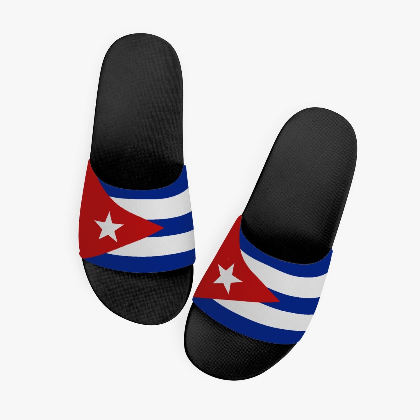 Cuba Flag Slides (Black Sole) - Men's & Women's