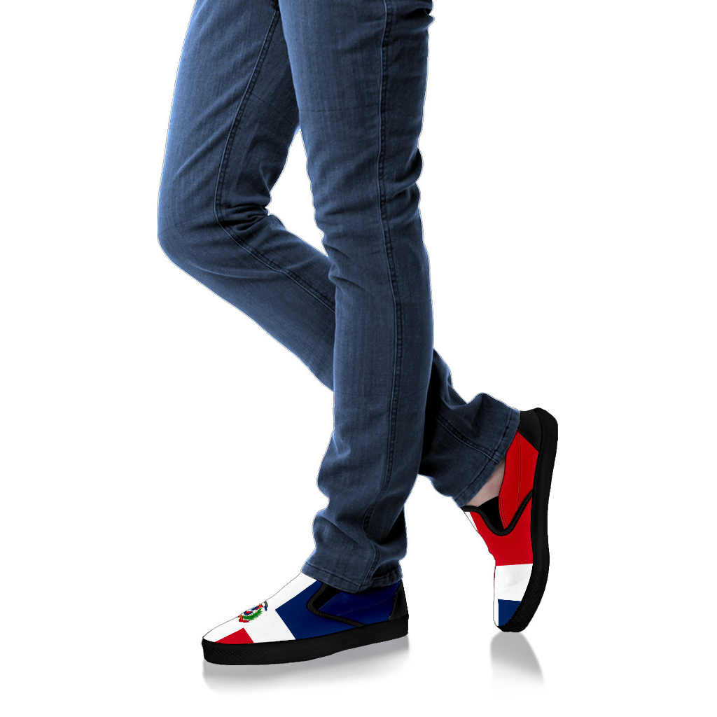 Dominican Flag Canvas Slip-Ons - Men's & Women's