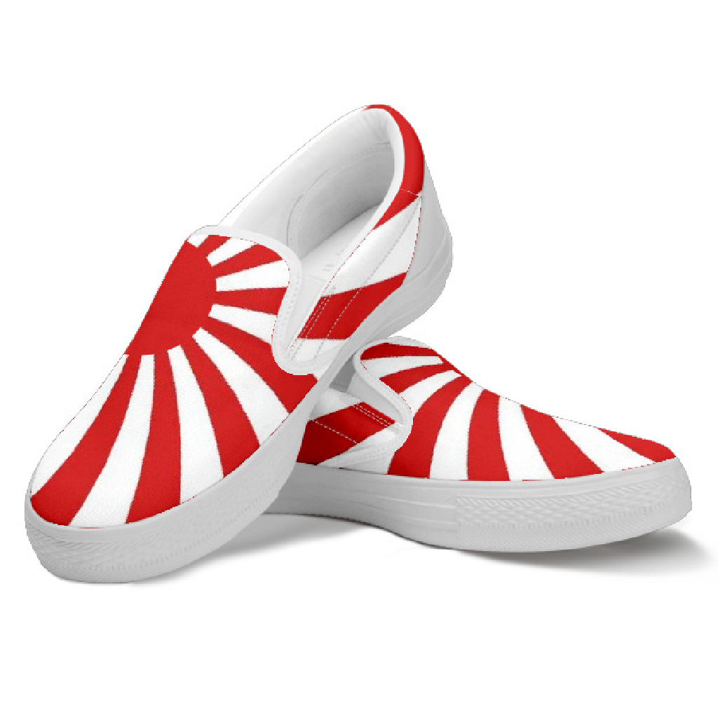Japan's Rising Sun Canvas Slip-Ons - Men's & Women's