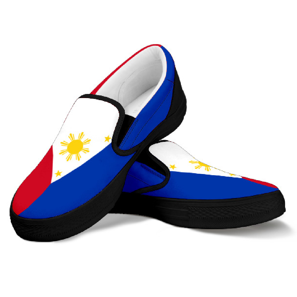 Philippines Flag Canvas Slip-Ons - Men's & Women's