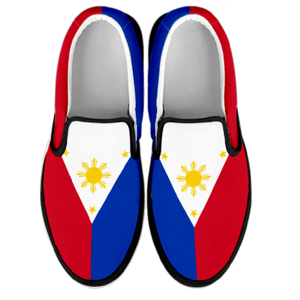 Philippines Flag Canvas Slip-Ons - Men's & Women's