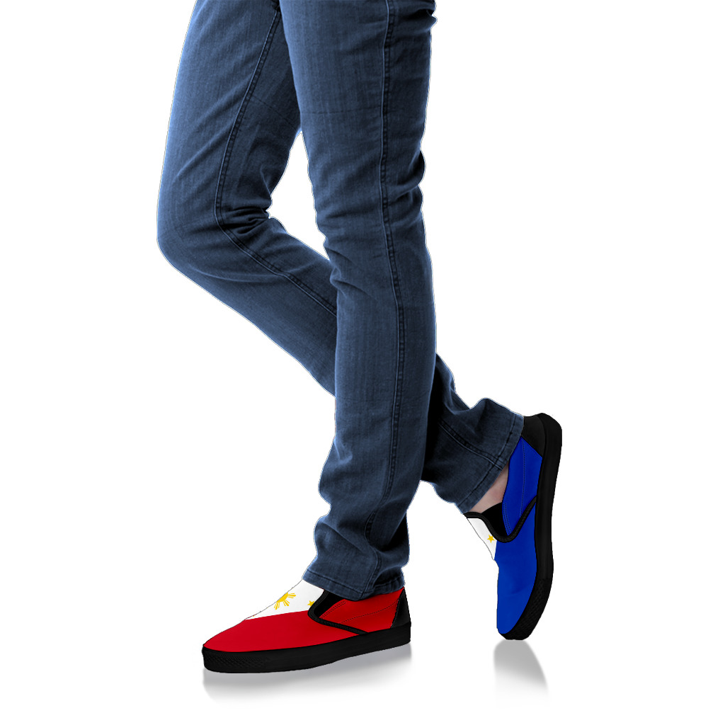 Philippines Flag Canvas Slip-Ons - Men's & Women's