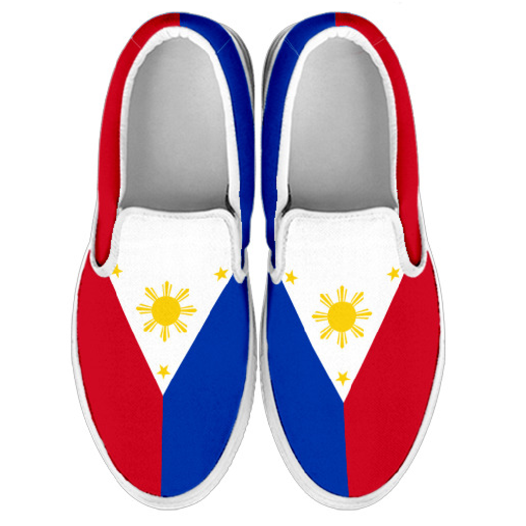 Philippines Flag Canvas Slip-Ons - Men's & Women's