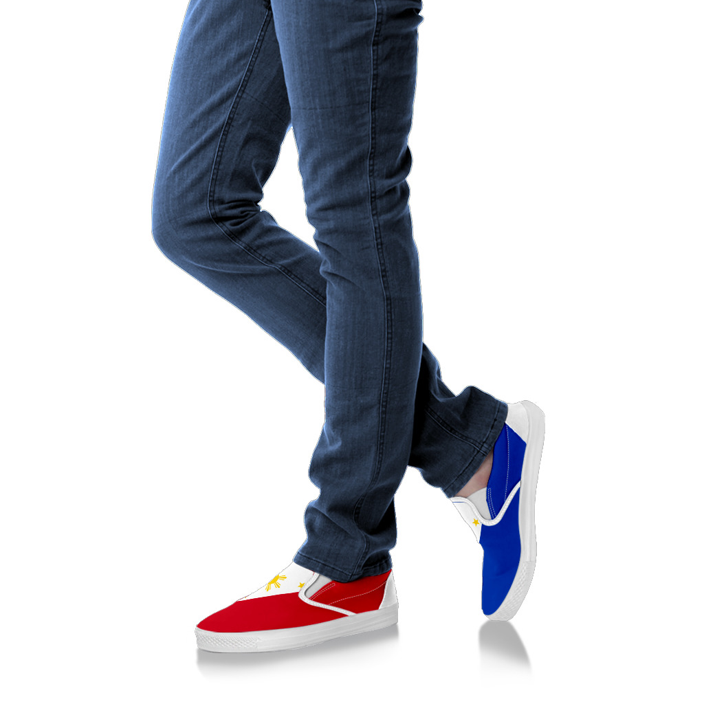 Philippines Flag Canvas Slip-Ons - Men's & Women's