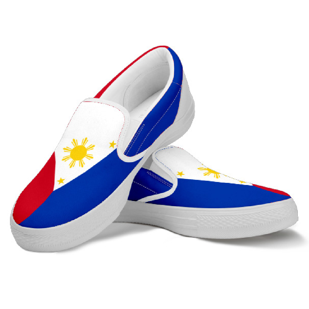 Philippines Flag Canvas Slip-Ons - Men's & Women's