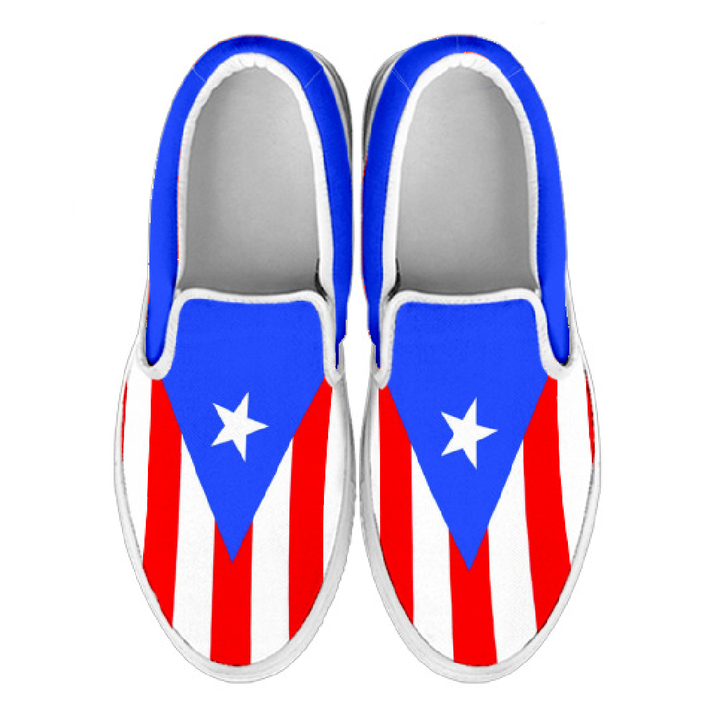 Puerto Rico Flag Canvas Slip-Ons - Men's & Women's