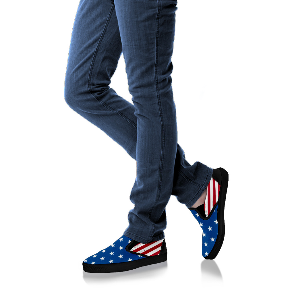 Stars & Stripes Canvas Slip-Ons - Men's & Women's
