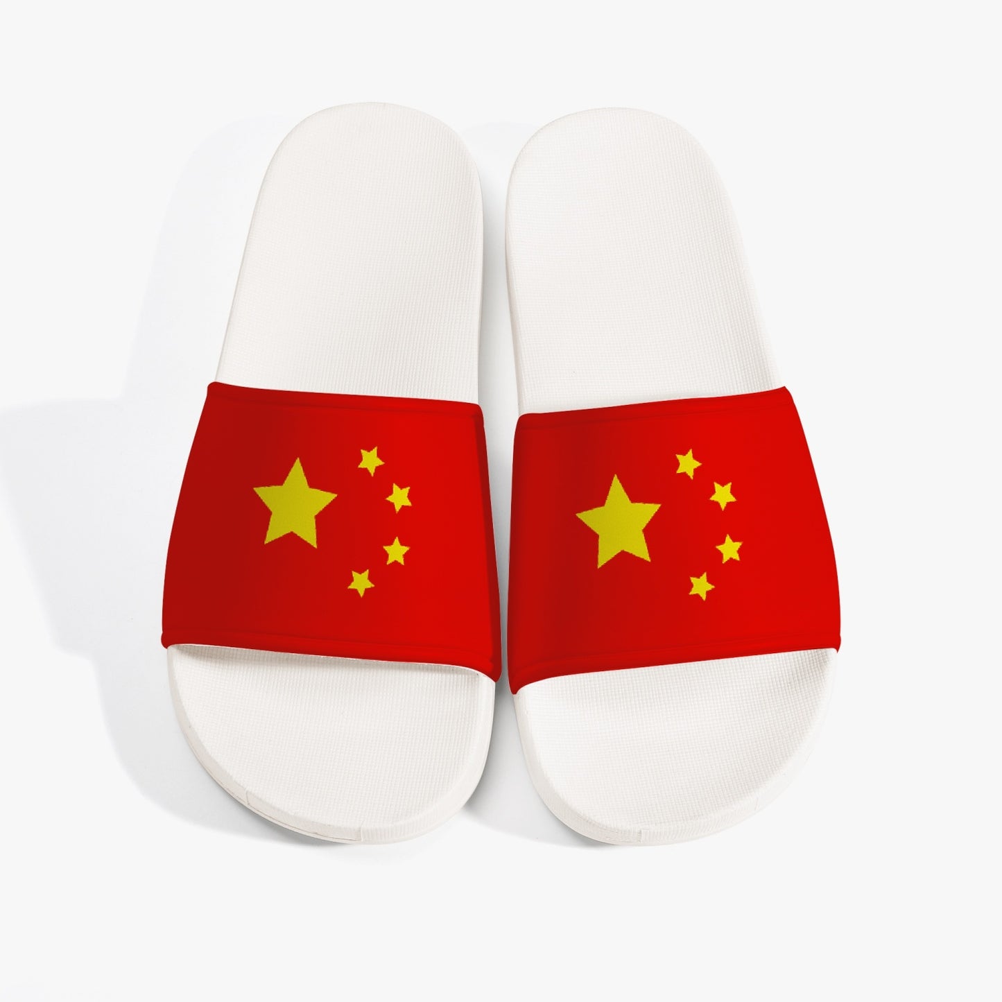 China Flag Slides (White Sole) - Men's & Women's