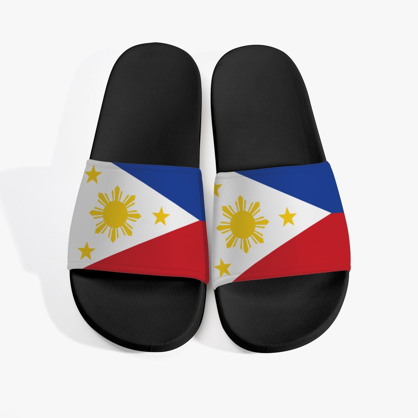 Philippines Flag Slides (Black Sole) - Men's & Women's
