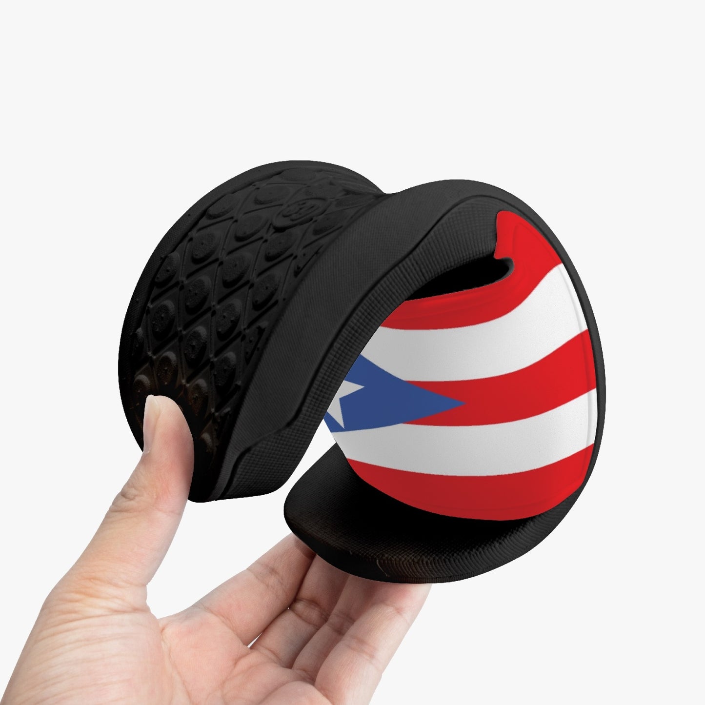 Puerto Rico Flag Slides (Black Sole) - Men's & Women's