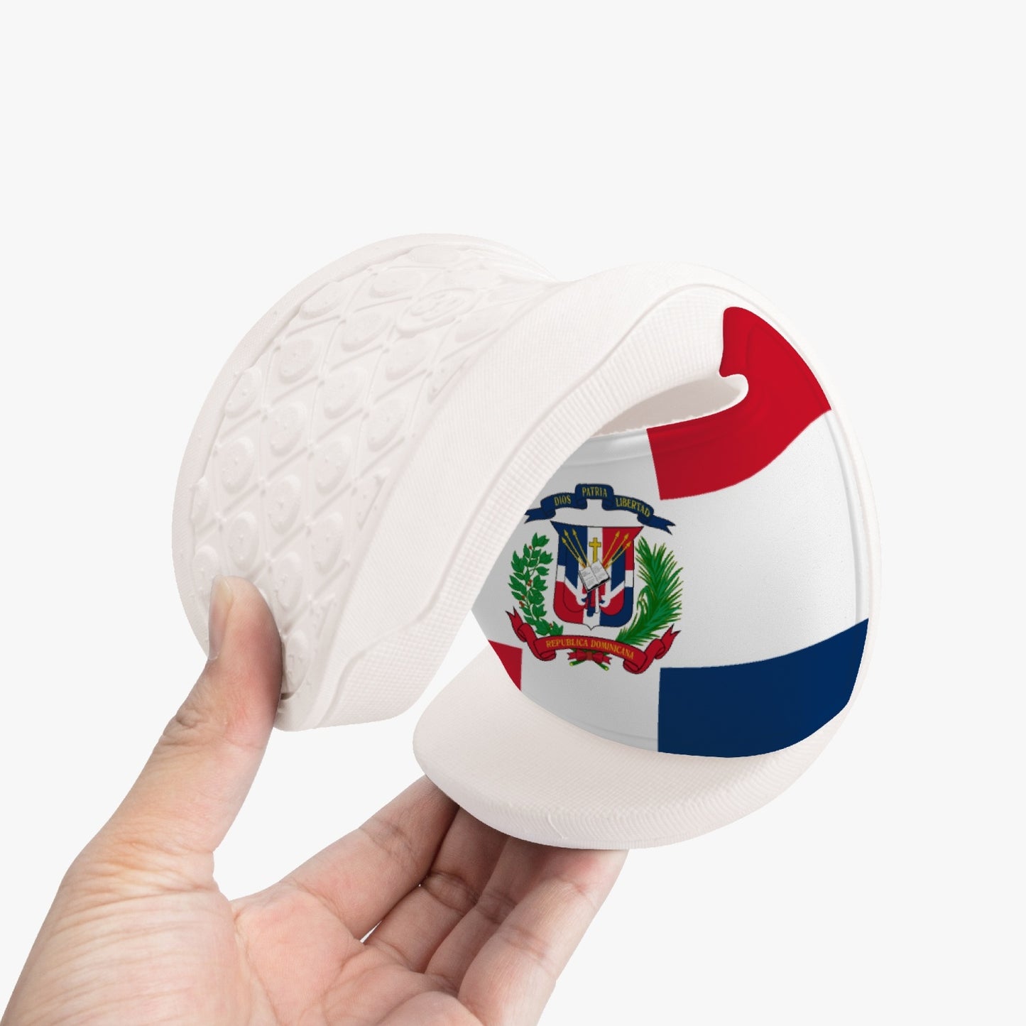 Dominican Flag Slides (White Sole) - Men's & Women's