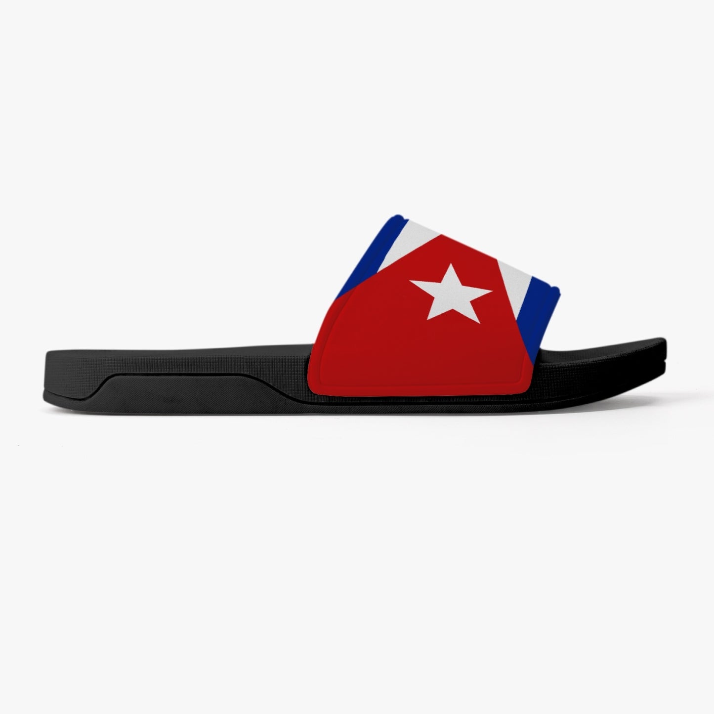 Cuba Flag Slides (Black Sole) - Men's & Women's