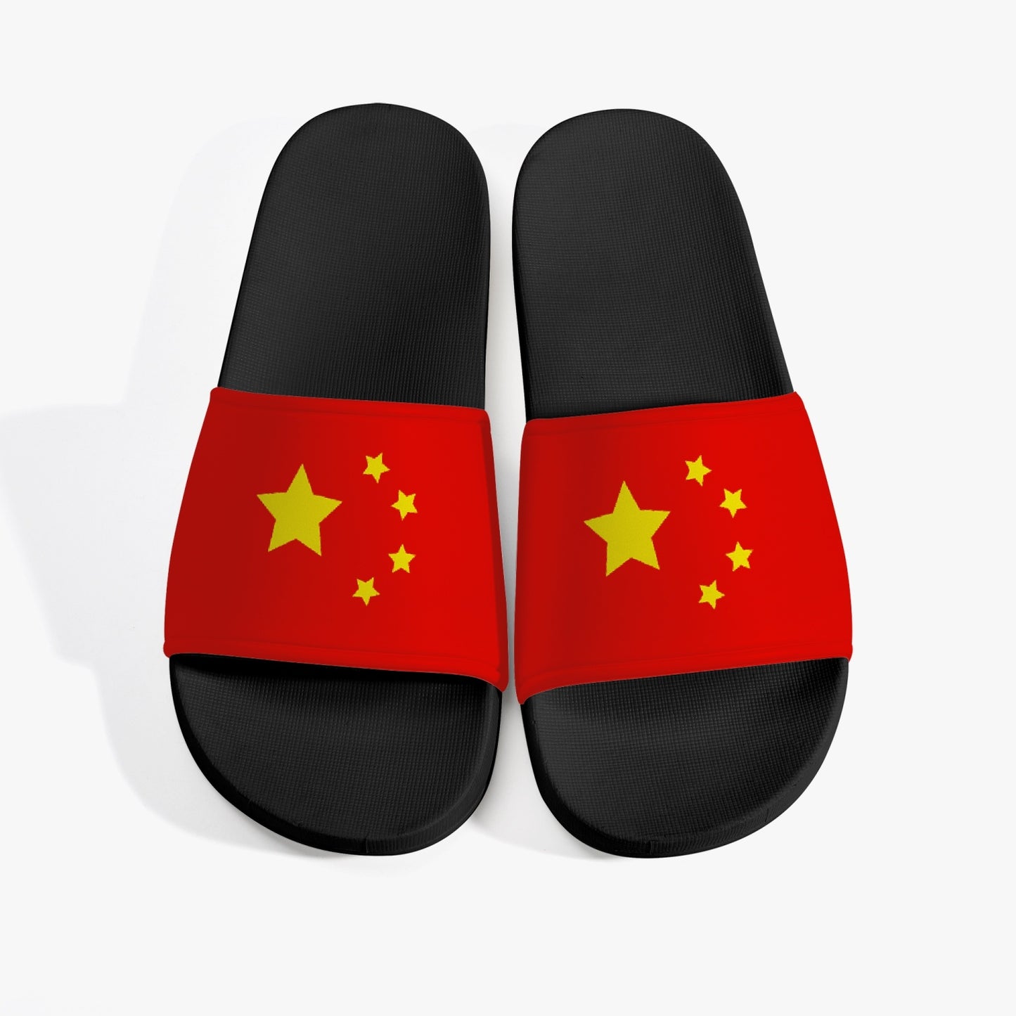 China Flag Slides (Black Sole) - Men's & Women's