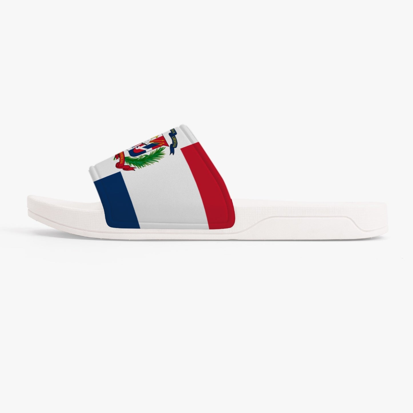 Dominican Flag Slides (White Sole) - Men's & Women's