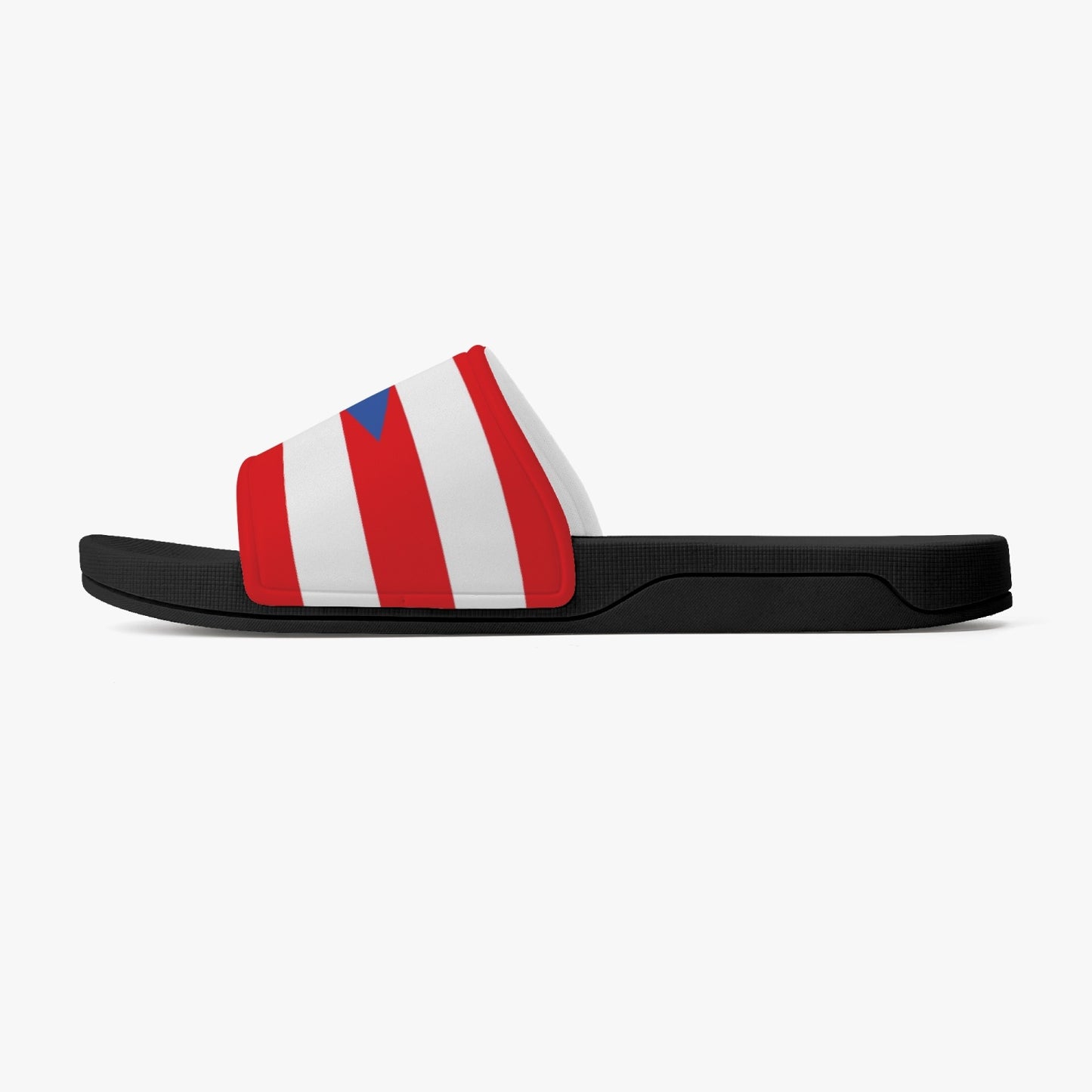 Puerto Rico Flag Slides (Black Sole) - Men's & Women's