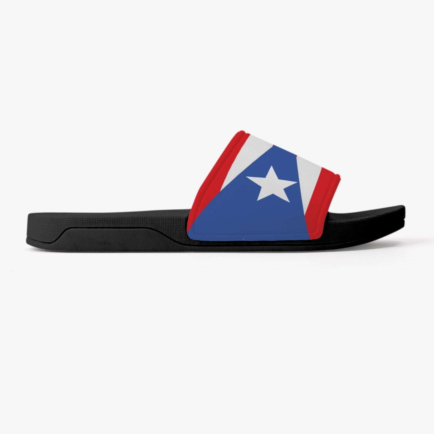 Puerto Rico Flag Slides (Black Sole) - Men's & Women's