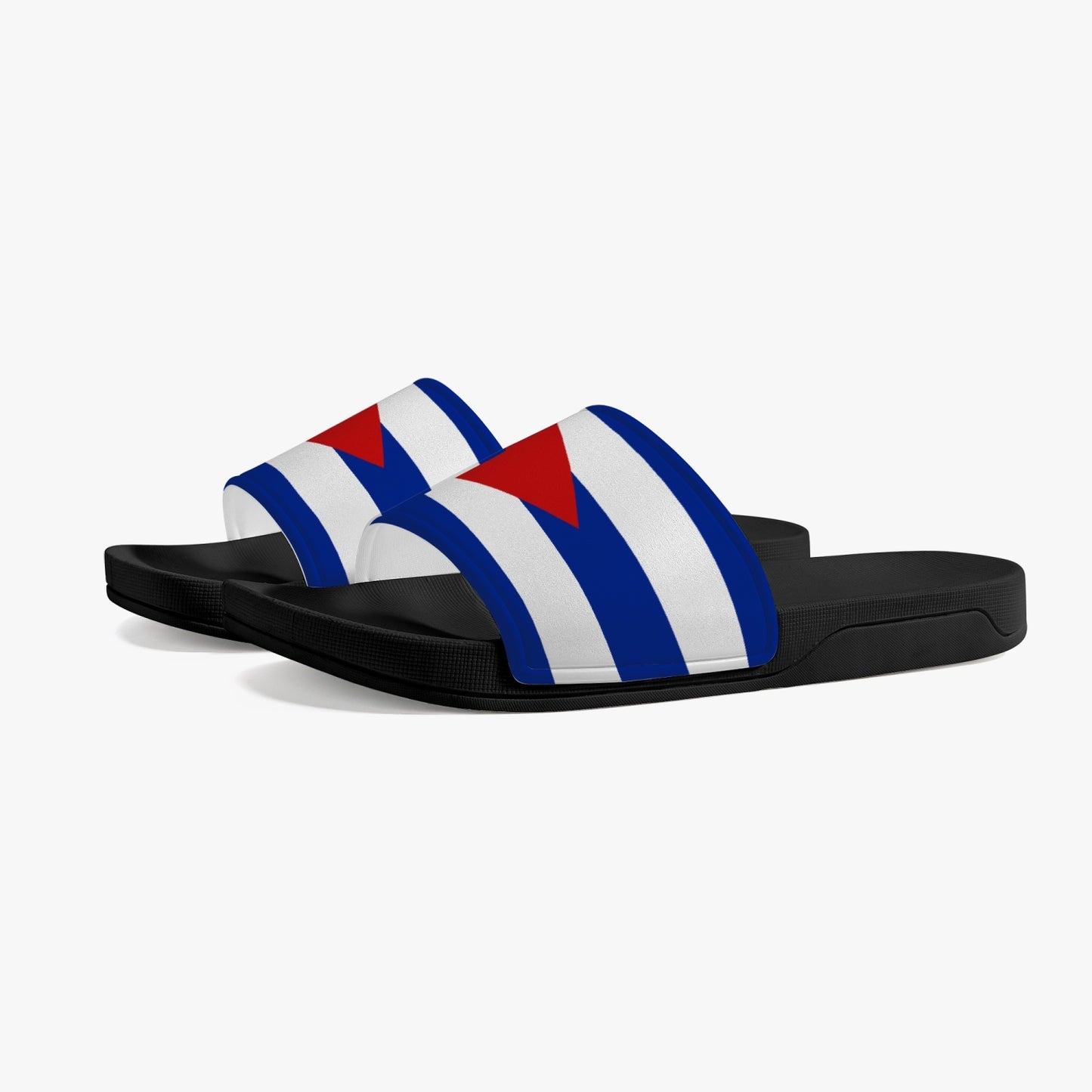 Cuba Flag Slides (Black Sole) - Men's & Women's