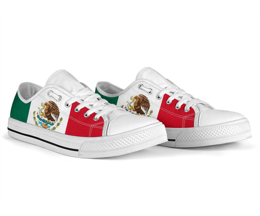 Mexico Flag Canvas Low Tops - Men's & Women's