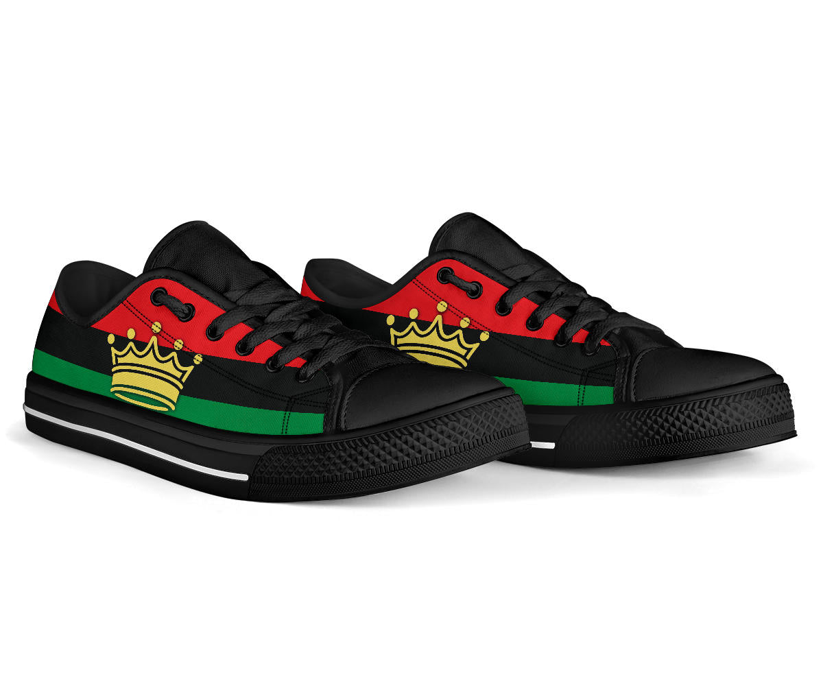 African Crown Canvas Low Tops - Men's & Women's