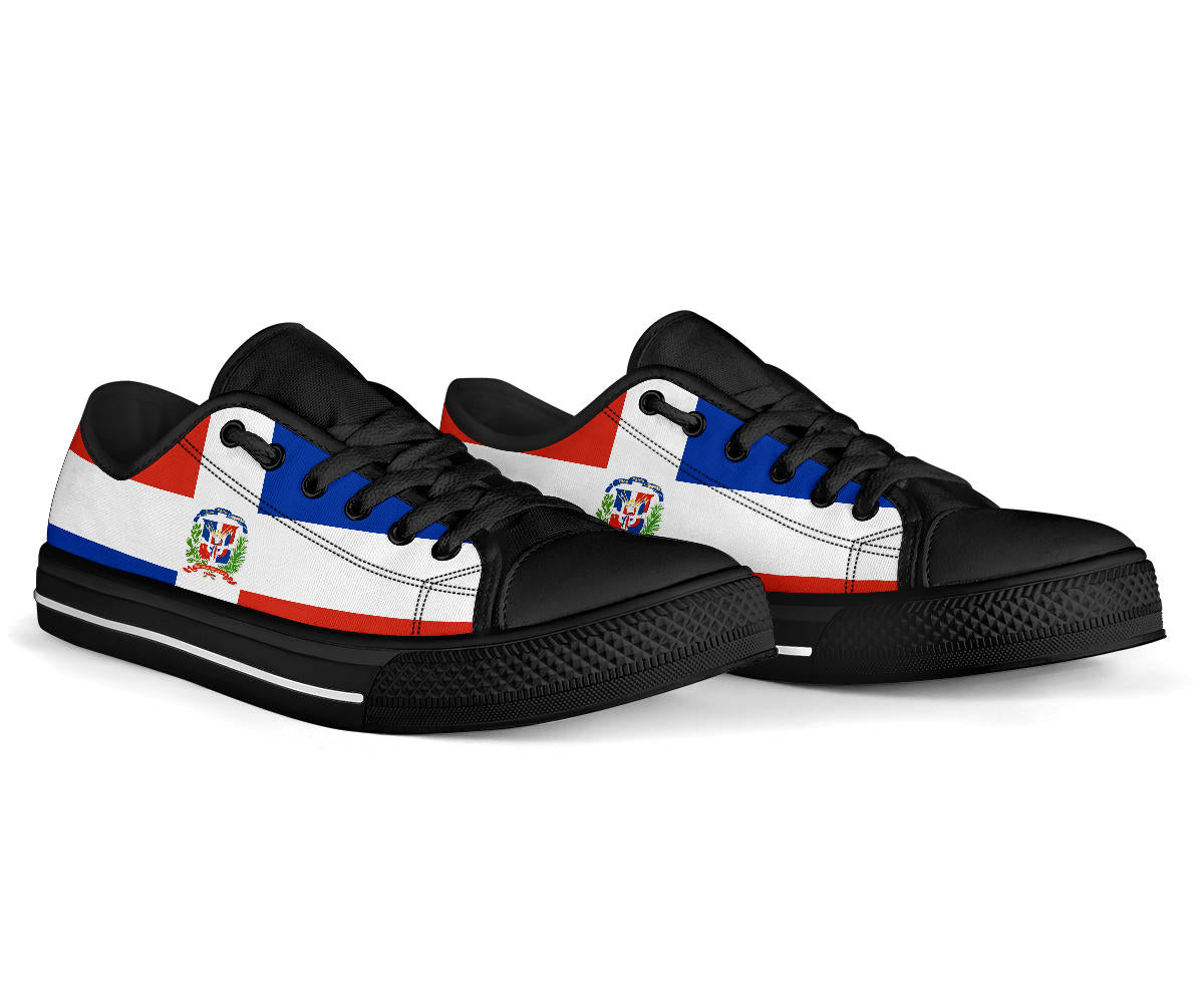 Dominican Republic Flag Canvas Low Tops - Men's & Women's