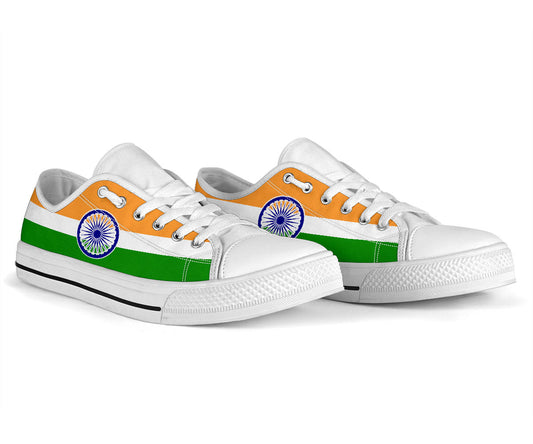 India Flag Canvas Low Tops - Men's & Women's