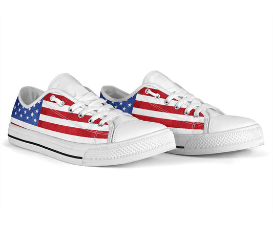 American Flag Canvas Low Tops - Men's & Women's